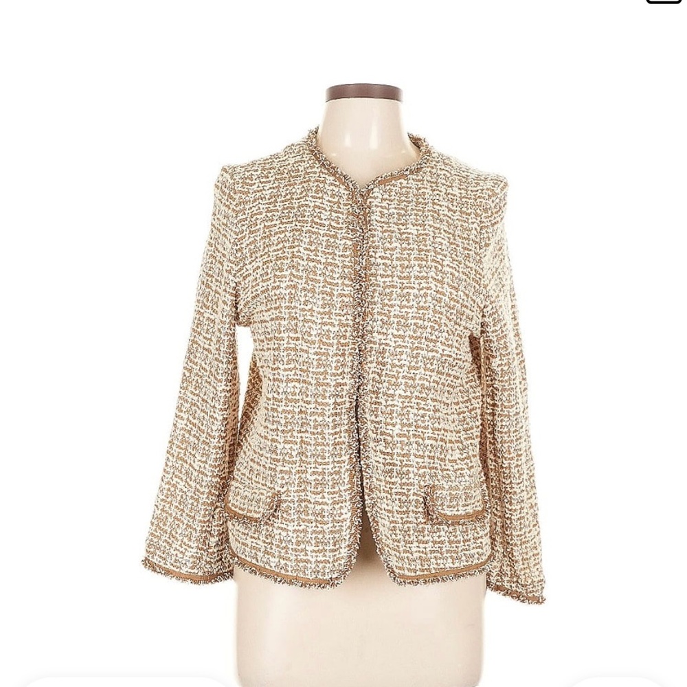 NWT Max  Studio Cream Tweed Women's Jacket